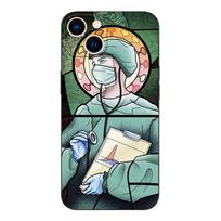 Black tpu case for iphone 5 5s se 2020 6 6s 7 8 plus x 10 XR XS 11 12 13 mini pro MAX back cover nursing art drawing iphone 13 pro