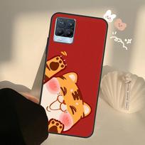 Funny Cartoon Tiger For OnePlus 10 Pro 9 Pro 8T Nord2 9R Case For Realme GT 2 Pro 7 8 GT Neo2 9i 8i C21 Coque OnePlus Nord 2 beige