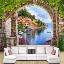 3D tapetai Stereo Arch City pastatų freskos Svetainė Miegamasis Restoranas Tapetai Namų dekoras 200 cm(W) x 140 cm(H)