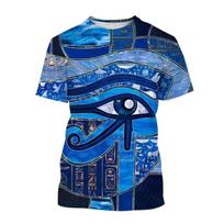 Vasarinis vyriškas marškinėlis Senovės Egiptas 3D spausdinimo marškinėliai Streetwear Vyriška mada Harajuku Laisvalaikio Didelio dydžio apvalios apykaklės T-shirt Viršutiniai drabužiai 6XL gray