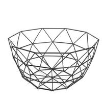 Modernus geometrinis vielos krepšelio vaisių laikymo dubuo stalo reikmenų vitrinos laikiklis juoda