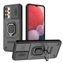 Skirtas Samsung Galaxy A15 A25 A35 A55 A14 A24 A34 A54 A13 stumdomas langas TPU + kompiuteris, atsparus smūgiams metalinis žiedas, automobilio magnetinis adsorbcijos stovas, korpuso dangtelis A14 4G/5G juoda