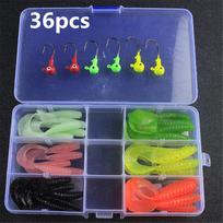 1 žūklės masalo silikoninio modeliavimo minkšto žvejybos masalo rinkinys 36pcs single  A set