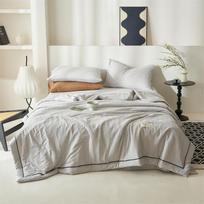 Zero-gravity Cooling Technology, Cool Naked Feeling, Seersucker Cooling Blanket, Ultra-light Breathable Cooling Fabric 150x200cm59X79in 1PC pilka spalva