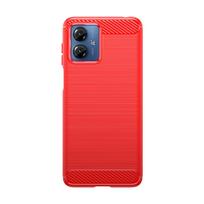 Smūgiams atsparus apsauginis telefono dėklas Motorola G13 G23 G53 G73 G32 G42 G62 modeliams, minkšti dėklai, tekstūruotas verslo stiliaus, visiškos apsaugos dangtelis Moto G72 raudona