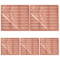 Yousheng 5 Sheets Double Eyelid Stickers Net Mesh Lace Natural Invisible And Easy to Apply Eyelid Stickers Cosmetic Supply L beige