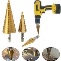 4-12/20/32mm HSS Plieno Didelis Pakopinis Kūginis Titano Danga Padengtas Metalo Grąžtas Pjovimo Įrankių Rinkinys Skylės Pjoviklis (1vnt 1pcs 4-32mm