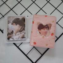 Surinkite knygos ID laikiklį nuotraukų kortelės laikiklis Kpop kortelių segtuvą nuotraukų albumo vardo kortelės knygų segtuvo albumas Butterfly rožinė