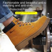 Labor Shoes Men's Steel Baotou Anti-smashing and Stab-proof Safety Shoes, Electric Welding Insulating Shoes, Protective Shoes 37