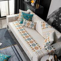 Bohemia Style Sofa Cover High Quality Non-Slip Sofa Cushion Sofas Towel Thickened Couch Covers for Home Living Room Decoration 30x50 pillowcase 1pc gray