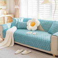 Kristalinio aksomo sofos užvalkalas Pliušiniai vienspalviai sofos užvalkalai Svetainės Modernus Neslystantis Kampinės sofos užvalkalas Storinantis sofos užvalkalas 30x50cm pillowcase pilkšvai balta