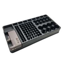 Convenient Battery Container Case with Removable Battery Tester & Three Indicator Light Display Holds 98pcs Batteries black