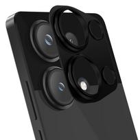 Skirta Xiaomi Poco M6 M4 Pro 4G prabangiam fotoaparatui apskrito metalinio objektyvo stiklas, apsaugantis nuo įbrėžimų, korpuso dangtelio apsauginis žiedas Poco M4 Pro 4G 6.43" juoda