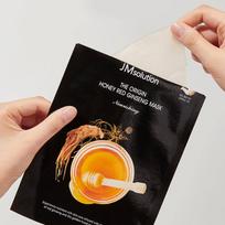 JMSOLUTION THE ORIGIN HONEY RED GINSENG MASK, Moisturising, Kbeauty, Korean cosmetics, sample black