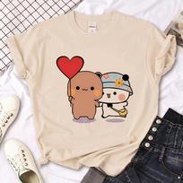 Bubu Dudu top women designer Japanese graphic t shirt girl clothes S juoda