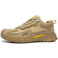 Labor Shoes Men's Lightweight, Breathable and Wear-resistant Work Shoes, Steel Bag Head Safety Protective Shoes 36