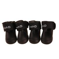 Lauko vaikščiojimo šunų lietaus batai mažiems ir vidutinio dydžio šunims, neperšlampami, Čihuahua, Pudelio šuniukų batai, augintinių reikmenys zapatos perro S juoda