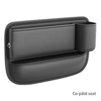 Car Seat Gap Filler Console Side Pocket PU Leather Car Storage Box Organizer with Cup Holder Universal 1PC Co-pilot seat
