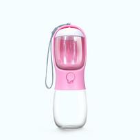 Portable Water Bottle For Dogs Puppy Drinking Bottle Travel Pet Drinker Leakproof Dog Bowl Food Containers Dog Accessories S rožinė