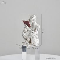 Humanoidinės skulptūros ir figūrėlės Namų dekoravimo statulos ir statulos Mumija Figūra Skulptūra Svetainės dekoras Biuro papuošalai Reader 01 white