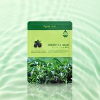 FARMSTAY VISIBLE DIFFERENCE MASK SHEET GREENTEA SEED, Moisturizing,Korean Cosmetics, Kbeauty, sample
