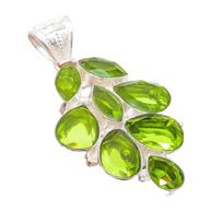 Peridot Gemstone Handmade 925 Sterling Silver Jewelry Pendant 2.21  AH-5180 2.17 žalia