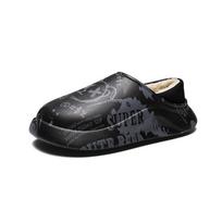 Žiemos pora plius aksominiai šilti medvilniniai batai „Lazy Shoes“ laisvalaikio mados plius medvilninės šlepetės 35–45 35 juoda
