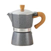 „Moka Pot“ espreso virimo aparatas, 150 ml, lengvas, ant viryklės montuojamas kavos virimo aparatas, paprastas naudoti 150ML pilka