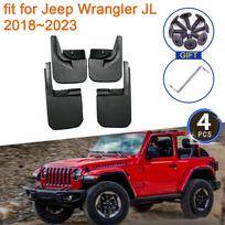 4x Jeep Wrangler JL 2018    2022 2023 Purvo purslų klasės purvasargiai Priekinio galinio rato sparnas Purvasaugis Automobilis gray
