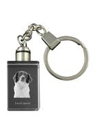 French Spaniel, French Setter, Canadian Setter - Crystal key ring with dog photo, illuminated key ring, unique gift by Art-Dog brand skaidri