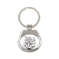 American Bobtail - raktų pakabukas su katinu, raktų pakabukas su raštu, personalizuotas pakabukas iš Art-Dog prekės ženklo sidabras