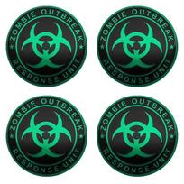4pcs/lot 56mm Zombie Car Wheel Center Hub Cap Badge Sticker Aluminum Wheel Center Cover Emblem Decals žalia