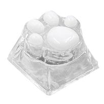 Lovely Cat Claw Resin Keycap for Mechanical Keyboard with Backlights Computer Keyboard Keycaps Replaces A white