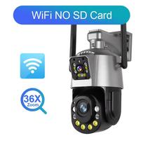 EU 6MP Real 36X optinio priartinimo WIFI kamera lauko dviejų objektyvų PTZ humanoidų aptikimo spalvota naktinio matymo stebėjimo IP kamera iCSee programa WiFi Camera