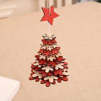 Kalėdinės dekoracijos Mediniai varpeliai Pakabukai Vėjo varpeliai Pakabukai Kalėdų eglutė Tūriniai maži pakabukai Kalėdinės dovanos Snowflake žalia