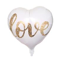 18inch Round White Gold Glitter Print Mr&Mrs LOVE foil Balloons bride to be marriage Wedding Valentine's Day Supplies Other red