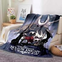 Hollow Knight Mada Skaitmeniniu būdu atspausdintas raštas Plonas pledas Flanelinis pledas Nešiojamas Namų Kelionių Biuro Pietų pertraukos pledas 30x40in gray