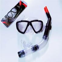 Water Mirror Semi Dry Breathing Tube Set Snorkeling Diving Mask Scuba Snorkel Mask Anti Fog Goggles Adult Swimming Equipment black