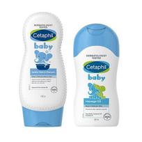 Cetaphil Baby Massage Oil and Baby Wash & Shampoo gray