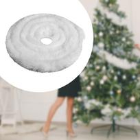 Kalėdinės dirbtinio kailio juostelės 5 cm pločio paltai, apvadai, girliandos, vainikai balta