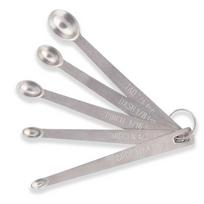 5 VNT./RINKINYS Matavimo šaukštai Nerūdijančio plieno Virtuviniai Virimo šaukštai Su ilga rankena Kepimo Matavimo įrankiai Kepyklai Restoranui 5pcs white