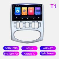 Android automobilio radijas Renault Logan Sandero 1.6 2008 -2012 Multimedia grotuvas Pagrindinis įrenginys Stereo GPS navigacija BT WIFI 1+16GB 1+16GB gray