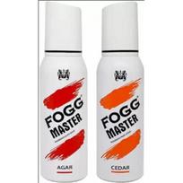 FOGG Master cader,agar, Fragrance Body Spray - For Men(combo) Deodorant Spray - For Men & Women (240 ml, Pack of 2) white