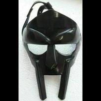 MF DOOM Kaukė ~ Nerūdijanti ir veidrodinio paviršiaus Šventinė Kaukė ~ Pamišėlio Piktadario Gladiatoriaus Veido Kaukė ~ Geriausia Dovana Jam black