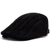 2024 New Men Woman Beret Autumn And Winter Thickened Warm Knited Berets Fashion Soft Top Men's Newsboy Cap Casual Crochet Hat juoda
