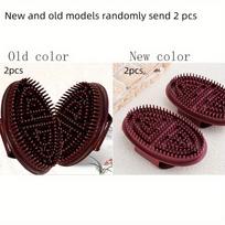 Hypoallergenic Body Meridian Massage Brushes  2-Pack, Acupressure Massaging Tools for Improved Circulation and Relaxation, Unscented, Durable Material 2pcs black