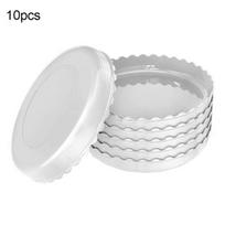 10 vnt. plastikiniai gėlių vazonų lašelių padėklai, naudojami lauke, nėrinių kūrybinės lėkštutės 13.5cm x 13.5cm x 2cm balta