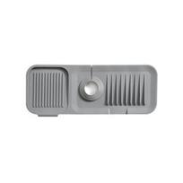 Water Draining Easy To Clean Convenient Mould-proof Reusable Sink Drain Pad Faucet Mat L gray