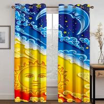 Auksinės spalvos užuolaida Namų dekoravimas Apsauga nuo lietaus Patvari svetainei Miegamajam W132cm x H160cm&Grommet yellow
