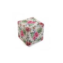 Pouf tabouret - VERSA - FLORES - Multicolores - Tissu - 35x35x35 cm gryna